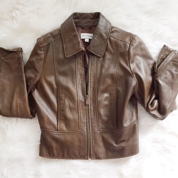 target brown leather jacket